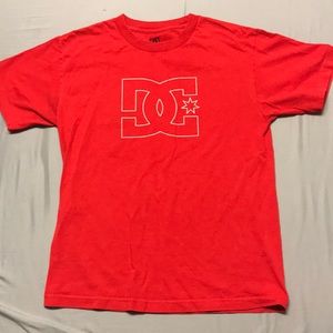 Red DC brand tee shirt